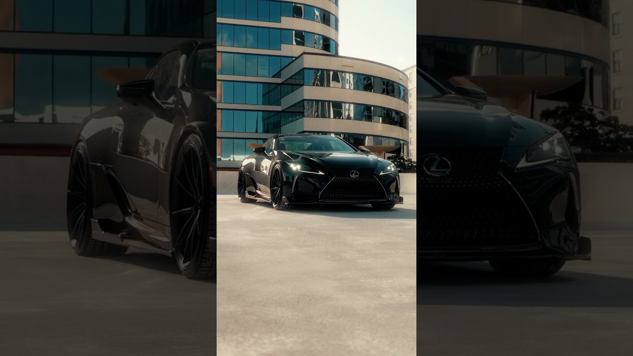 Lexus LC500 on our NEW #Vossen HFX-2 Wheels Finished in Satin Black.