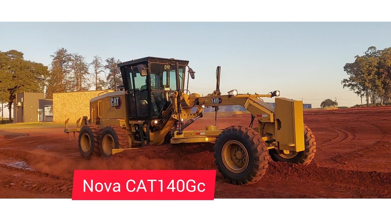 Teste drive na motoniveladora cat 140Gc/motorgrader/