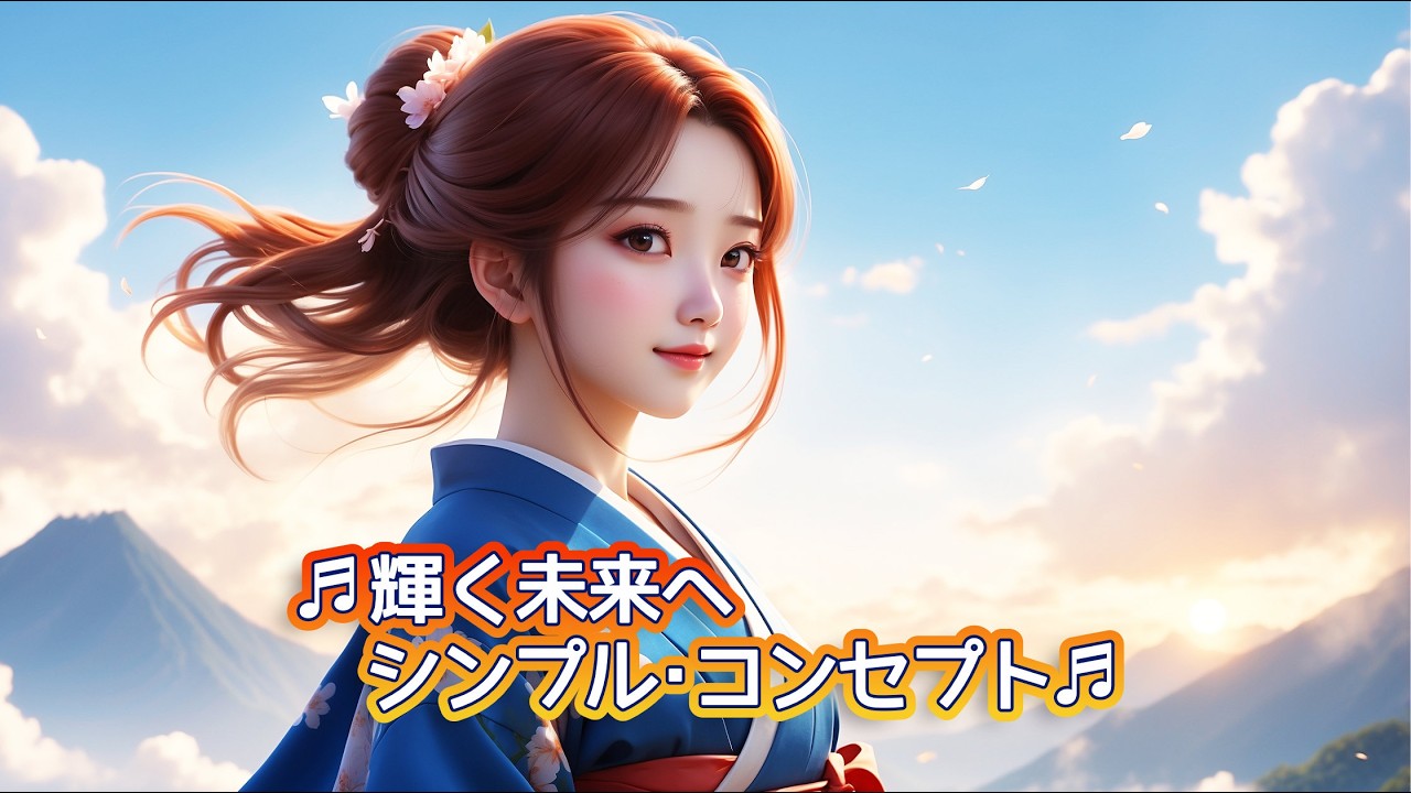 ♬輝く未来へシンプル･コンセプト♬ 「これから、これをやるよ」と決断しても、新たな情報を求めてフワフワしてしまいがちな品格あるアラフォー女性のココロを元気にしたい曲