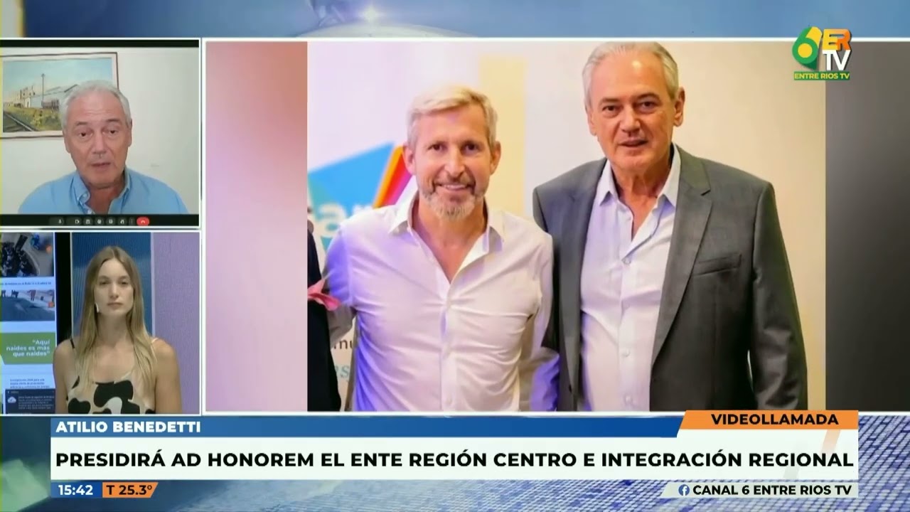 Atilio Benedetti- Presidirá ad honorem el entre Región Centro e integración regional