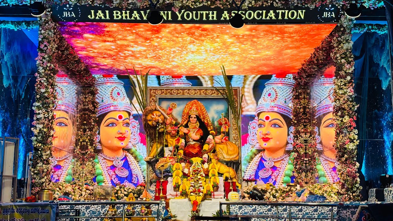 Jai Bhavani Youth Association Durga Mata 2025 | Team JBA | Ganesh Temple Vanasthalipuram Hyderabad