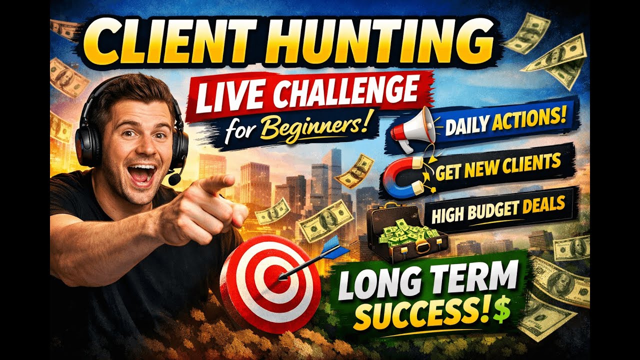 Client Hunting Live Challenge Overview! Client Hunting Full Course for beginners