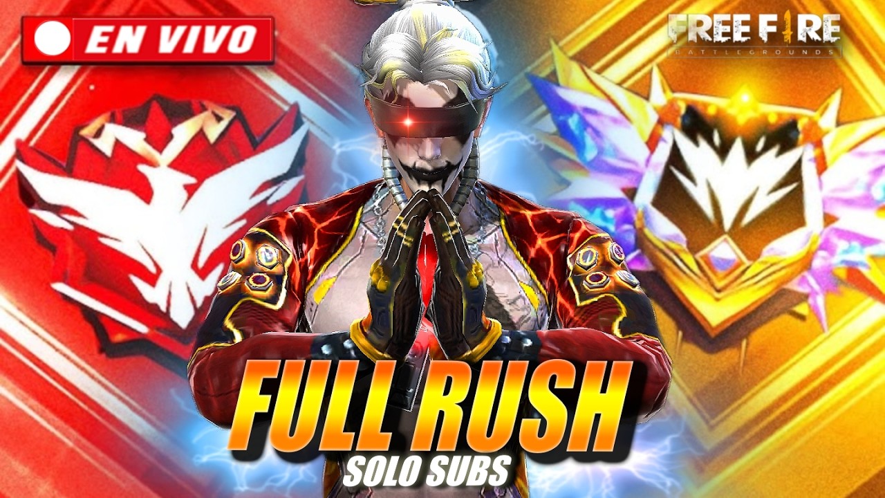 🔴 ¡SOLO RUSH CON SUBS!💀 REINICIO EXTREMO🔥 GANA PUNTOS Y DIAMANTES💎 FREE FIRE #freefire