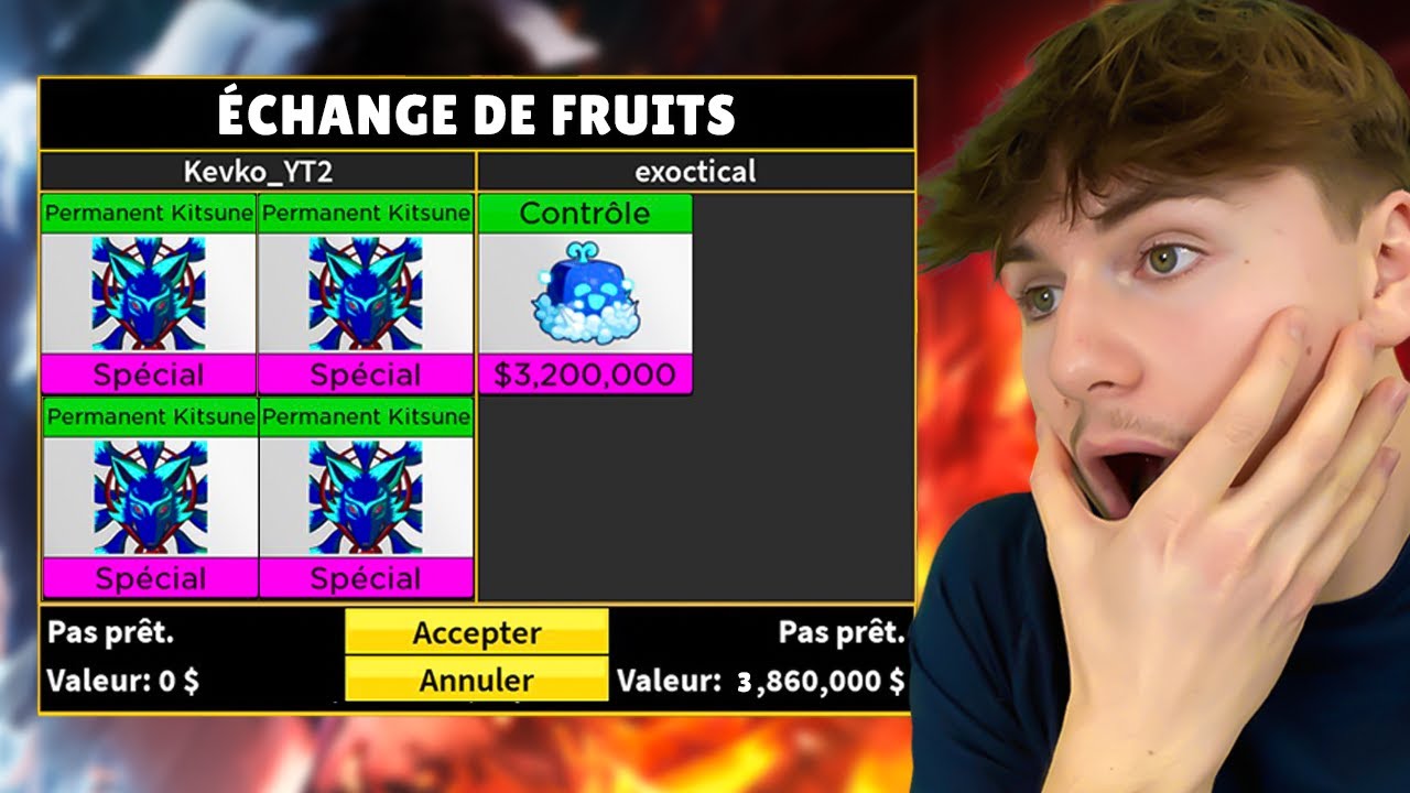 JE TRADE LE FRUIT KITSUNE SUR BLOX FRUIT !! (+ Concours)