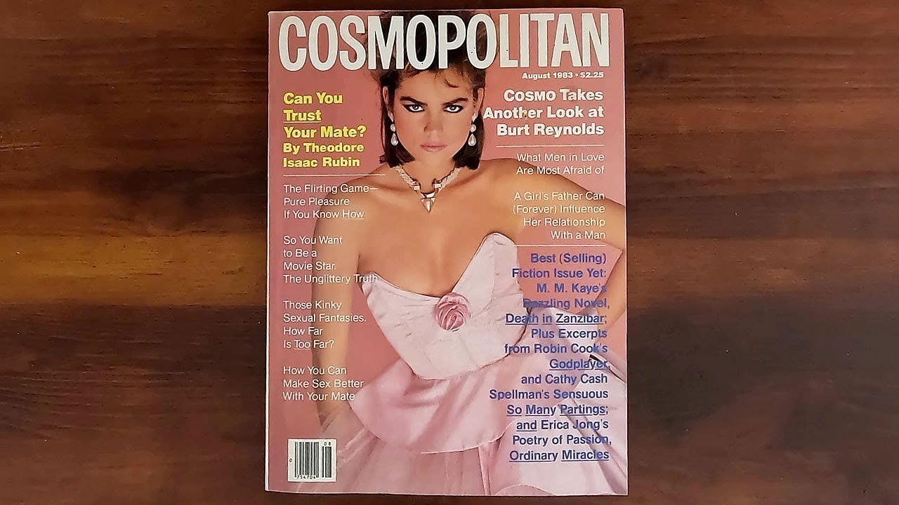 Cosmopolitan August 1983 Liz Devine, Burt Reynolds | ASMR Magazine Flip Through