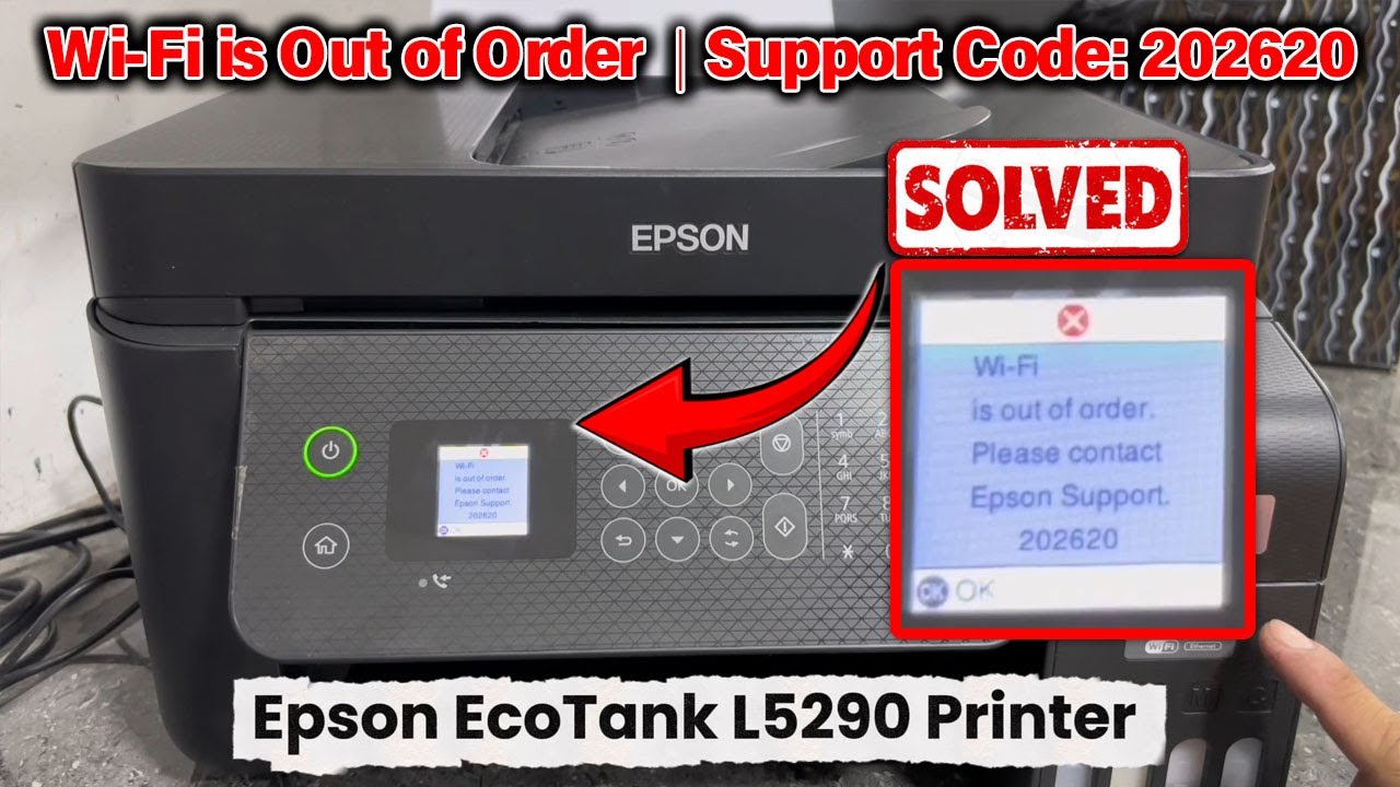 КАК УСТРАНИТЬ НЕИСПРАВНОСТЬ WI-FI | ОШИБКА EPSON SUPPORT 202620 ПРОБЛЕМА | ПРИНТЕР EPSON ECOTANK ...