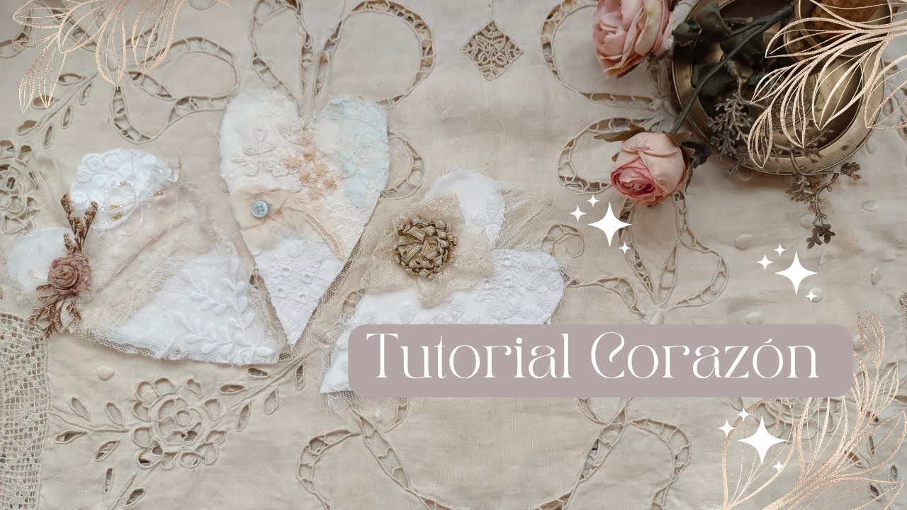 🦋CORAZONES PARA SAN VALENTÍN CON RESTITOS DE TELAS Y PUNTILLAS🦋