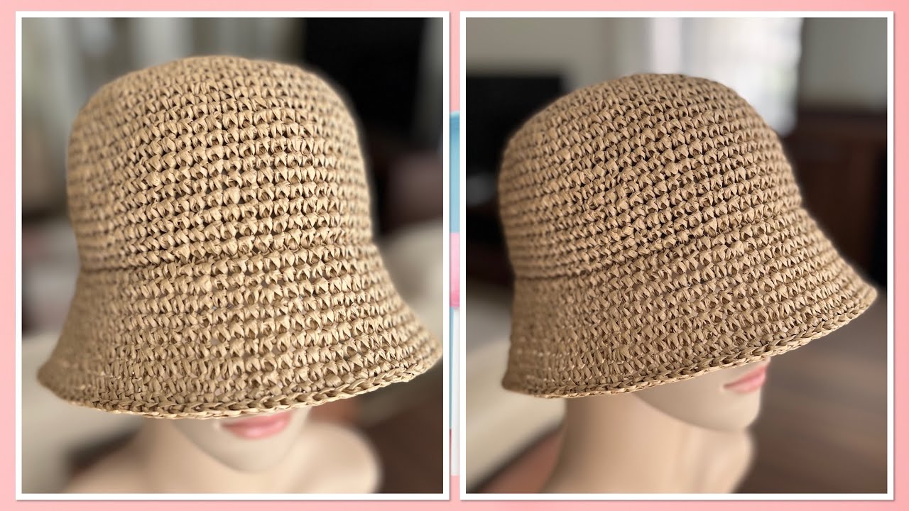 KAĞIT İP HASIR  ŞAPKA YAPIMI #crochet #handmade #diy #kağıtip