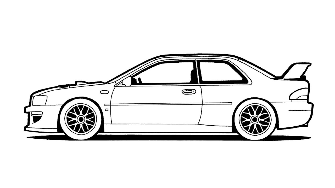 How to draw a SUBARU IMPREZA