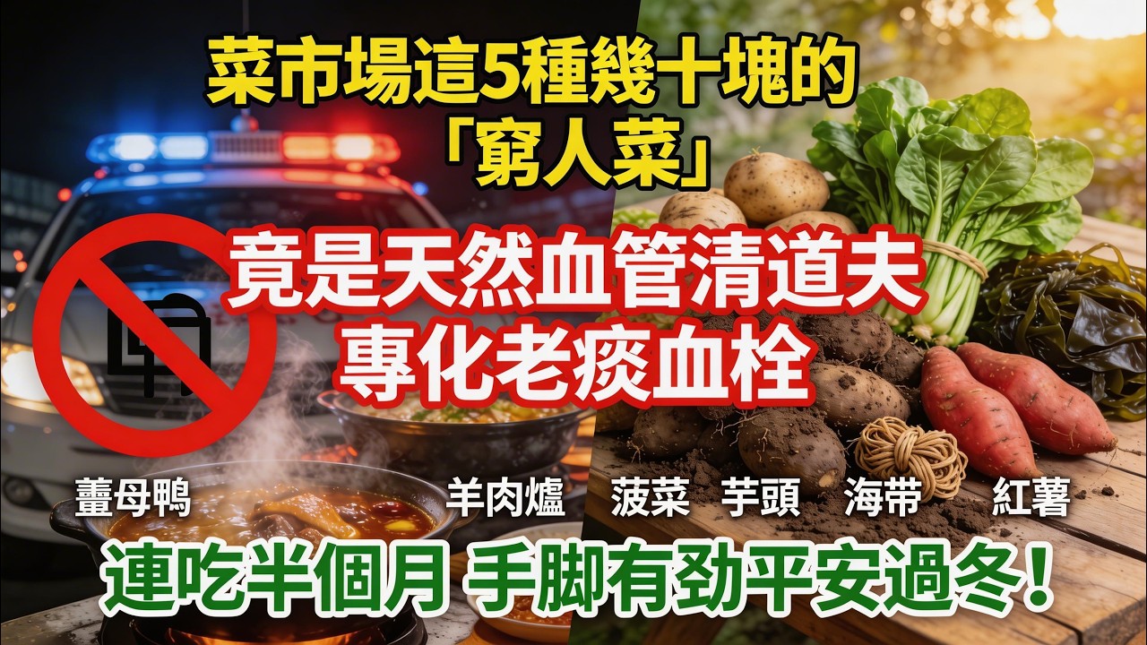 冬天還在排隊吃薑母鴨、羊肉爐？快停下！這5種不起眼的“平民菜”，才是老祖宗留下的血管清道夫！
