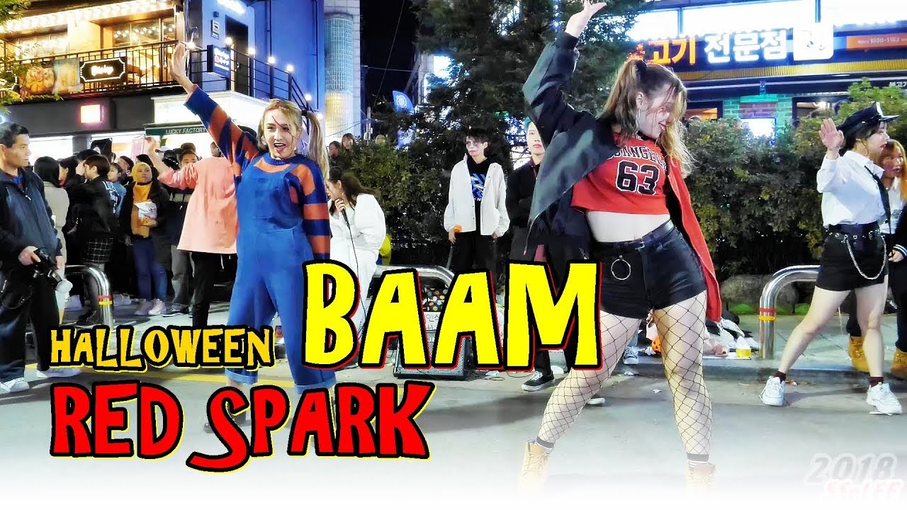 레드스파크 (RED SPARK) - BAAM 배앰 (모모랜드) @ 181027 홍대 거리공연 직캠 By SSoLEE