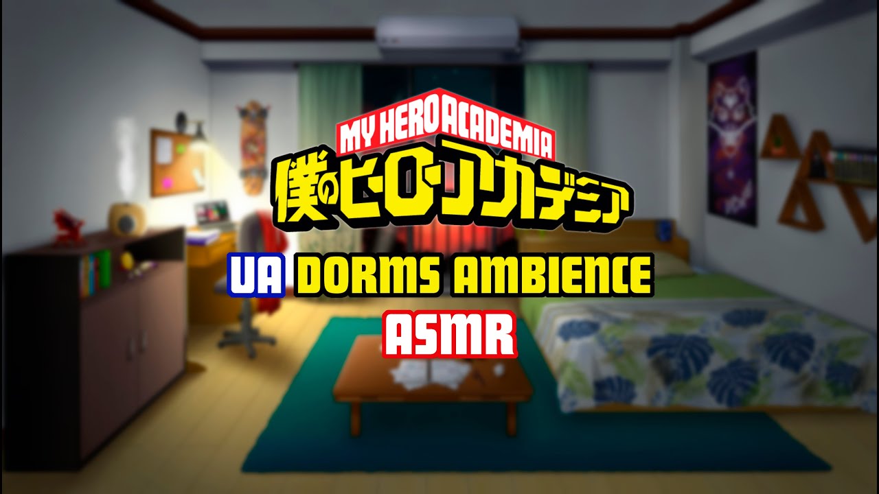 My Hero Academia Ambience | UA Dorm Room at Dusk | Study & Relax ASMR | RP & Shifting