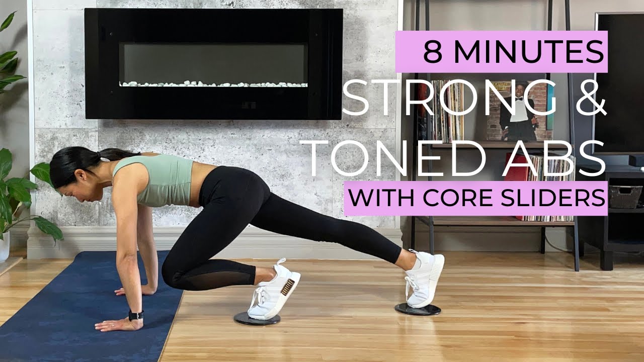 8 MIN STRONG & TONED ABS WORKOUT at home with core sliders
