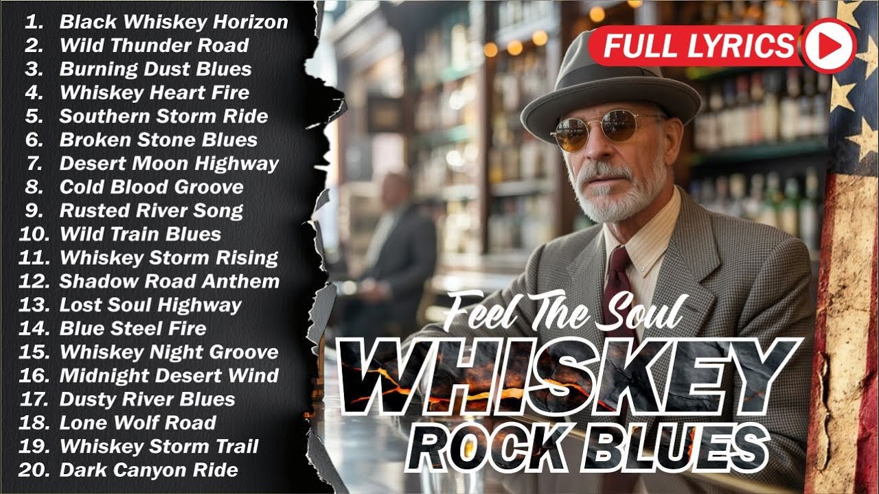 Whiskey Blues & Rock Classics 🎵 The Ultimate Blues Guitar Mix | Relaxing Night Music for Soul & Rest