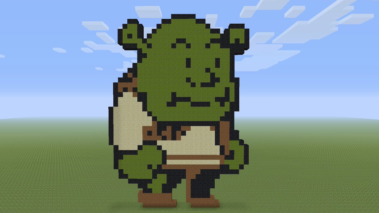 Minecraft Pixel Art - 8-Bit Shrek