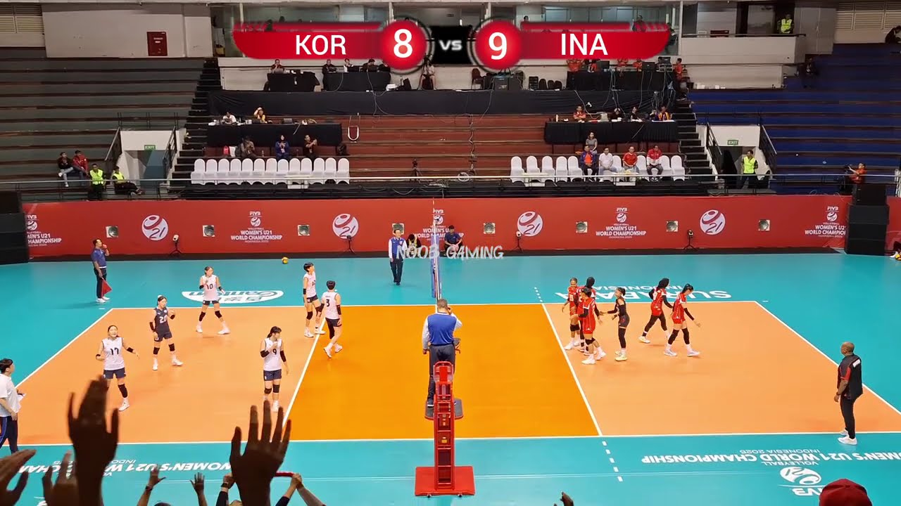 🔥 Set 1 Sengit! Timnas Voli Putri Indonesia U21 vs Korea U21 | Kejar-kejaran Poin Seru 🏐