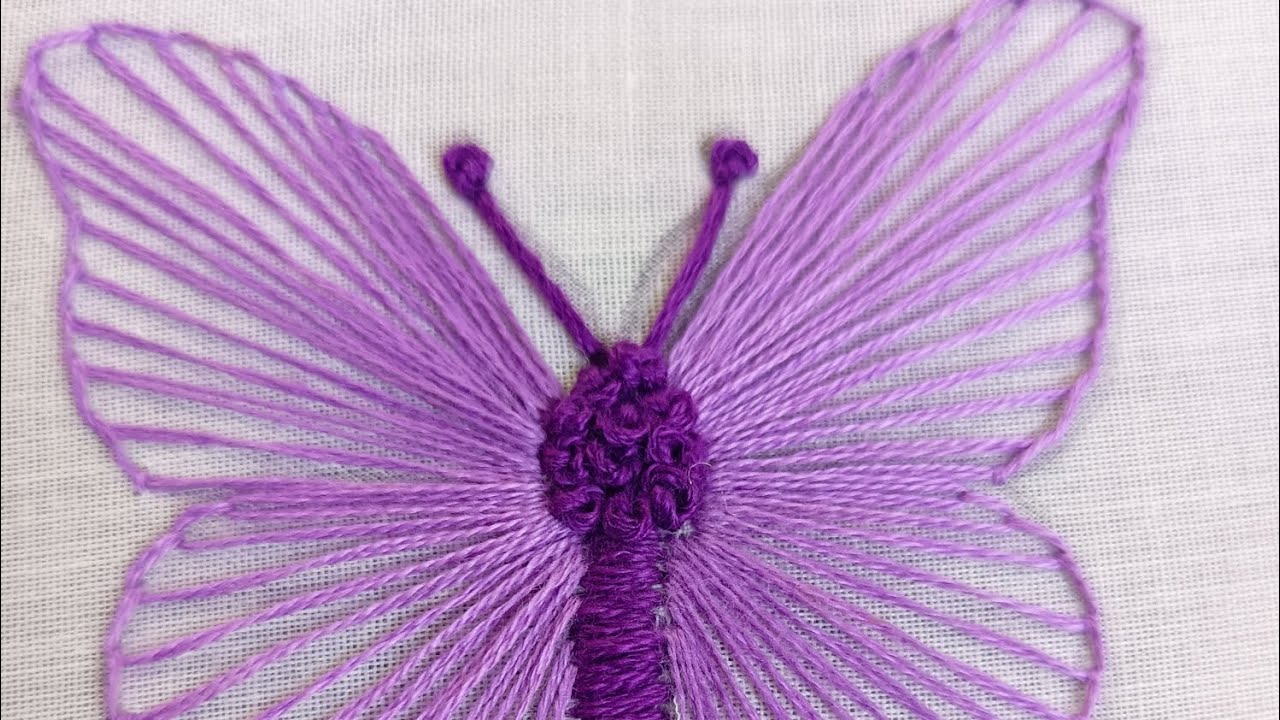 Beautiful Butterfly Embroidery Design | Easy Hand Embroidery Tutorial for Beginners