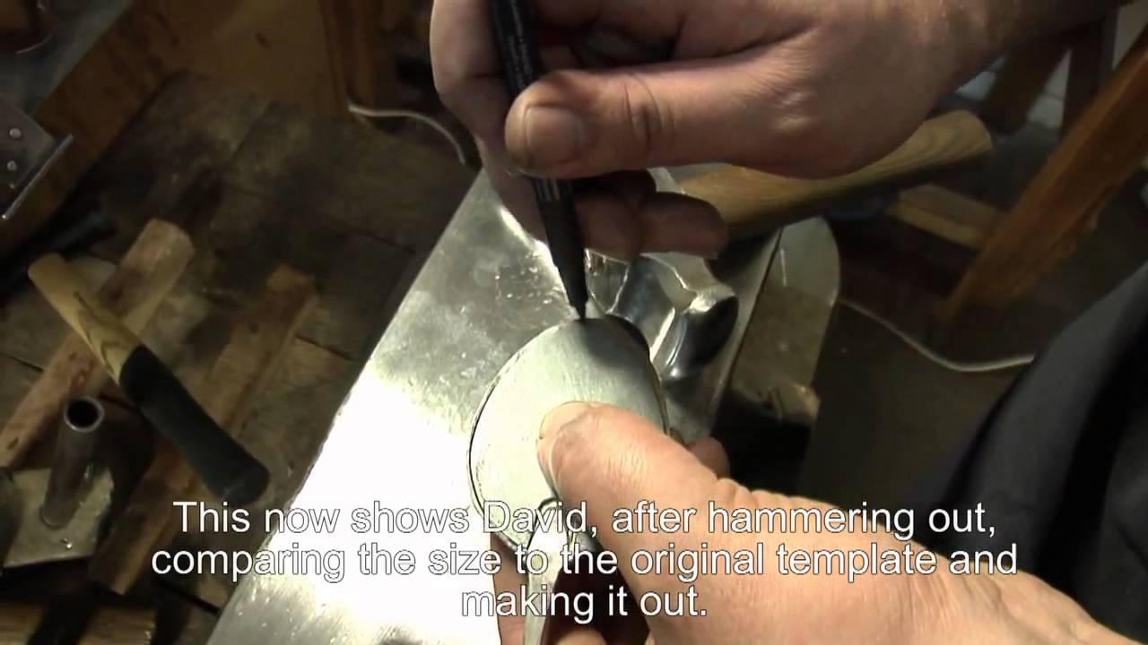 A Handforged sterling silver flatware spoon been made