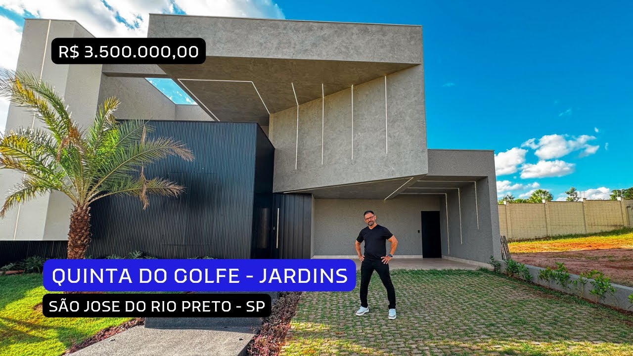 R$ 3.500.000,00 Casa Nova Para Venda no Condomínio Quinta do Golfe - Jardins, S. J. do Rio Preto, SP