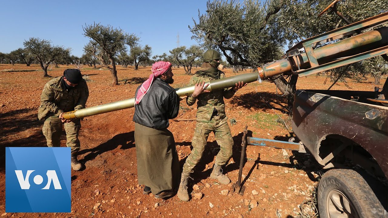 Rebel Fighters Fire Rockets at Syrian Regime Forces, Idlib