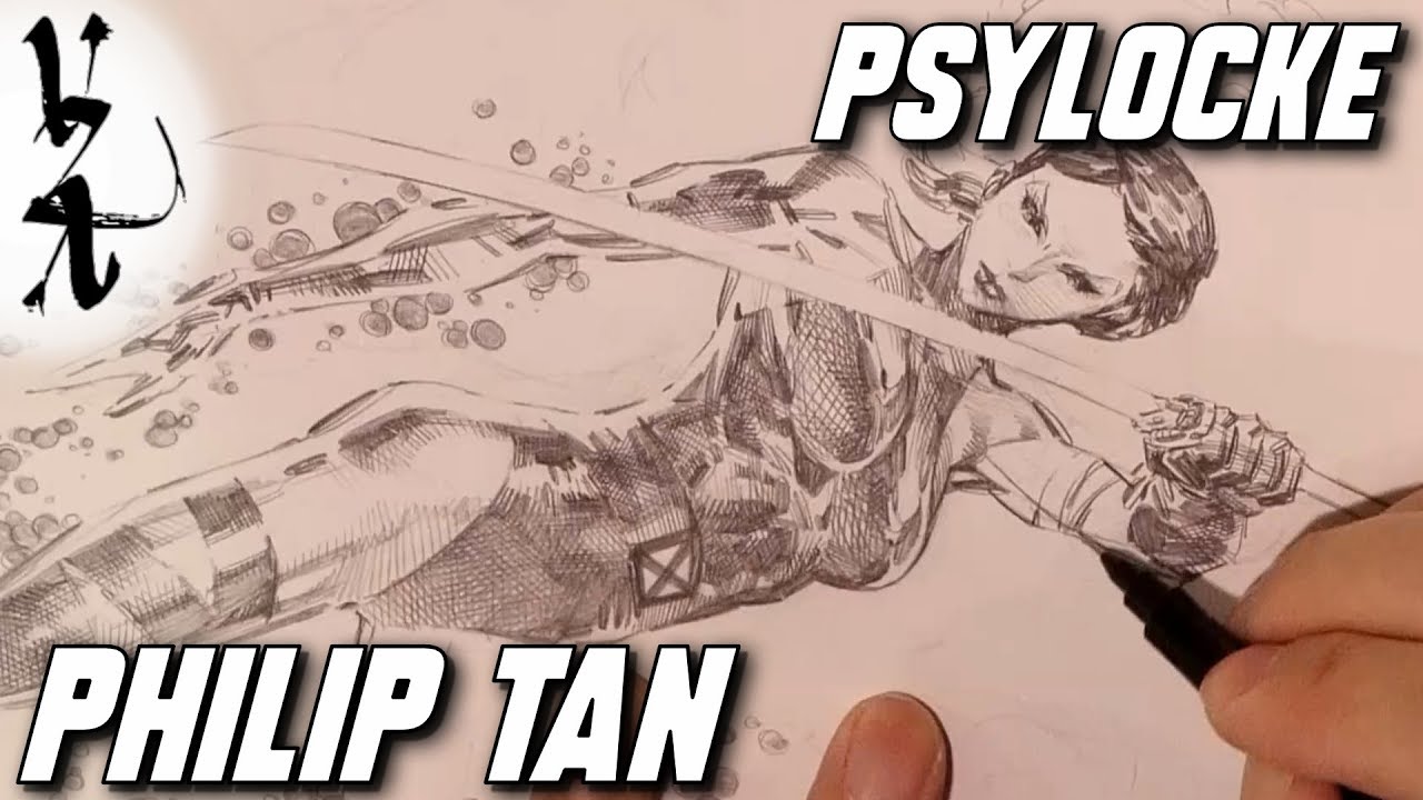 Philip Tan drawing Psylocke