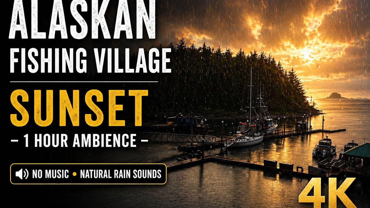 Alaskan Fishing Village Ambience | IDLE•VIBE