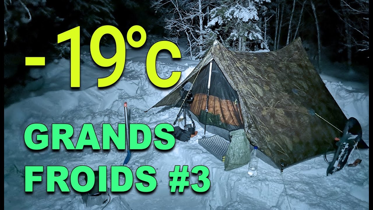 GRANDS FROIDS EP3 / BIVOUAC HIVERNAL À -19° C (-2.2°F) / RANDONNÉE RAQUETTES & ZPACKS DUPLEX [ 4K ]