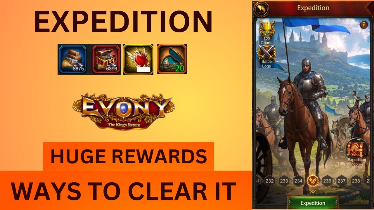 EVONY- EXPEDITION - 40 Billion of Free Resources(Ways to Reach high Level)