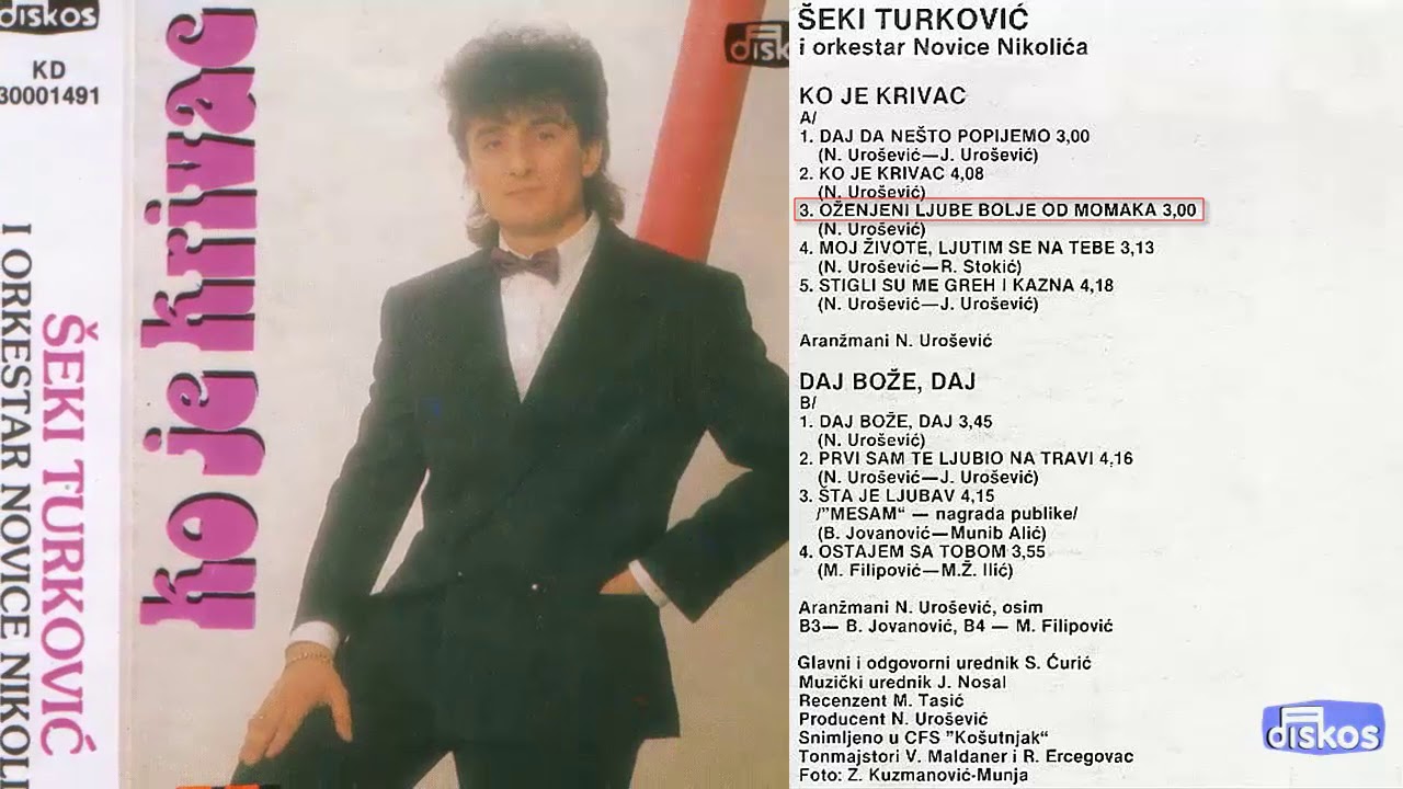 Seki Turkovic - Ko je krivac - (Audio 1988) - CEO ALBUM