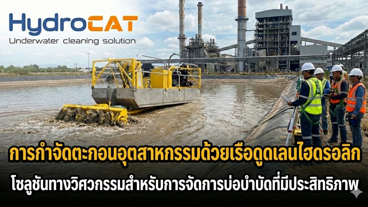 ขุดลอกตะกอนดินเลนด้วยเรือดูดเลนระบบไฮดรอลิก | Hydrocat