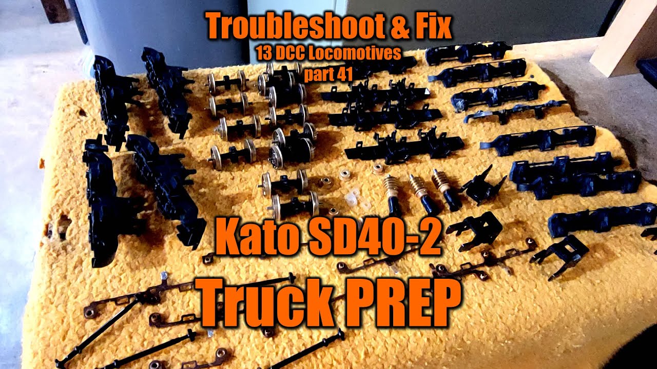13 FIX 41 HO Scale Kato SD40-2 Truck Preparation