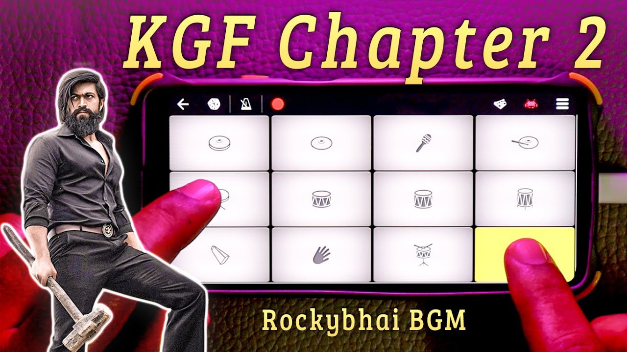 KGF 2 Song | Rockybhai Entry Music (BGM) | Instrumental Ringtone | WalkBandApp | Mobile Piano + Drum
