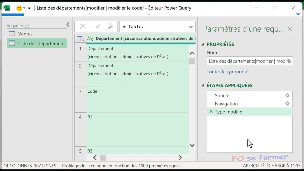 Power Query : supprimer des lignes et promouvoir une ligne pour les en-t&ecirc;tes