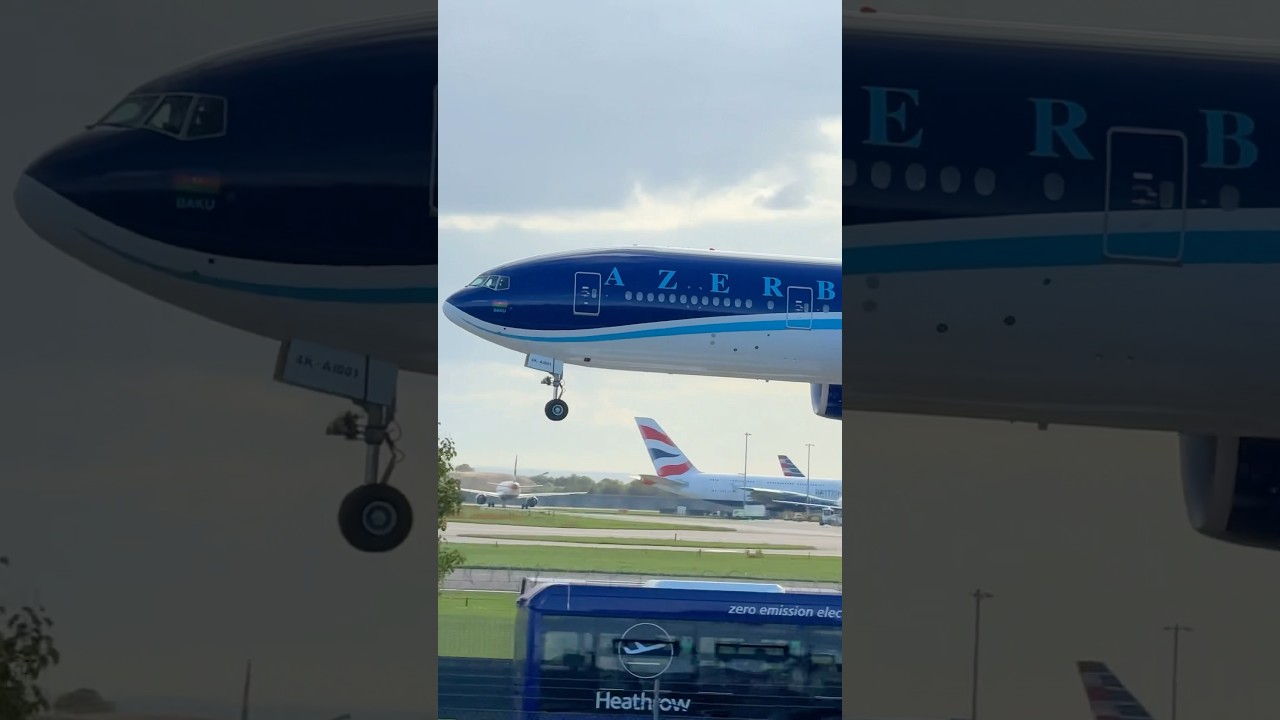Azerbaijan 🇦🇿 Government Boeing 777-200LR makes a rare visit to London Heathrow! #azerbaijan