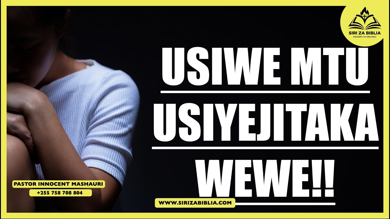 KATAA KUWA MTU USIYEJITAKA WEWE // JITAMBUE  // JIWEKEE MIPAKA