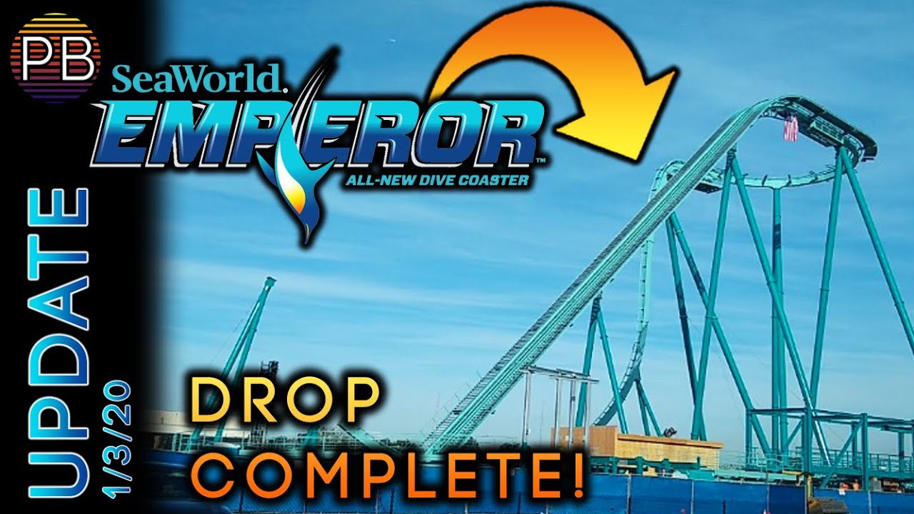 Emperor Construction Update 1/3/20 | Brand New Dive Coaster at SeaWorld San Diego!