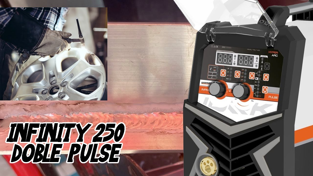 INFINITY Wurkss  250 amps  Doble pulso Ideal para Aluminio con Micro alambre