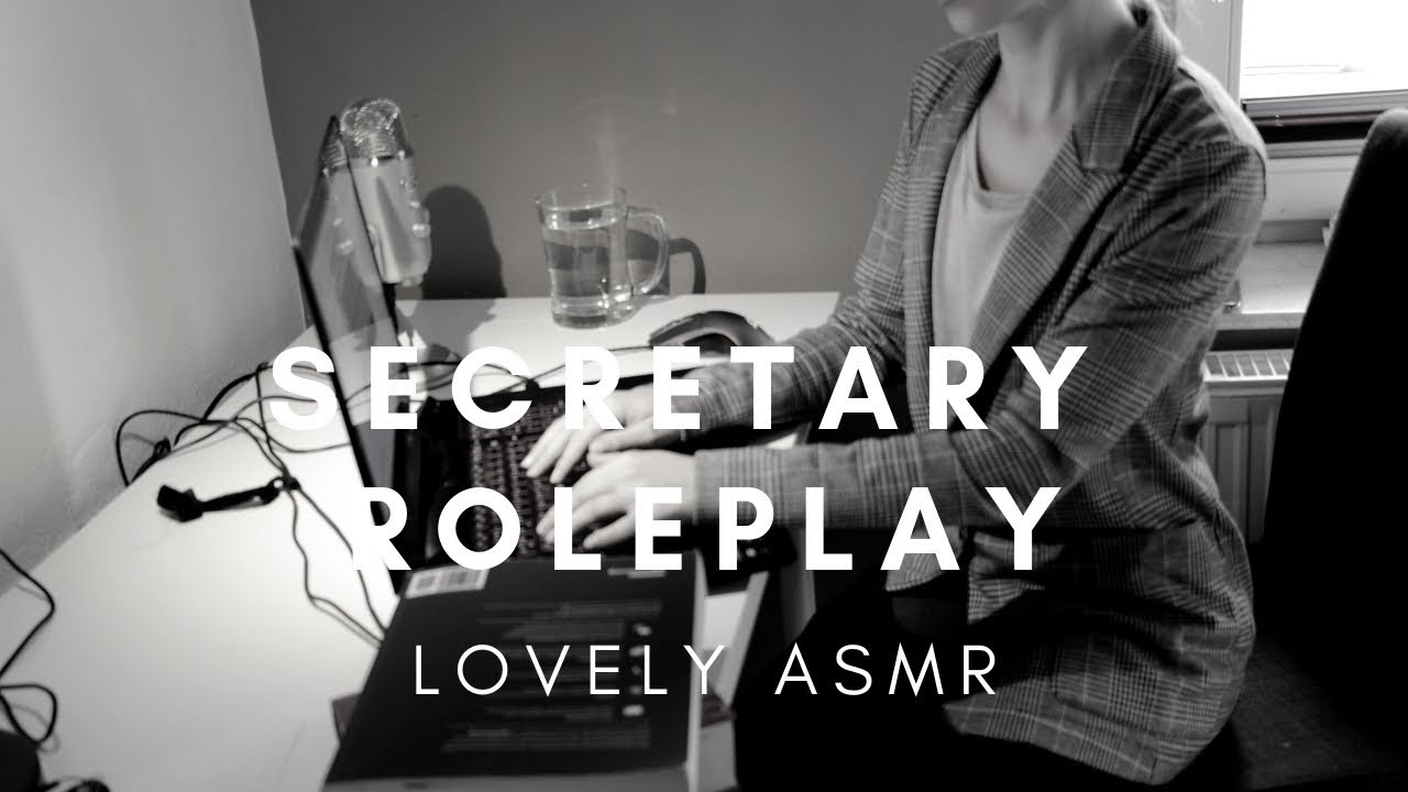 SECRETARY ROLEPLAY // ASMR - soft speaking, ripping paper, typing
