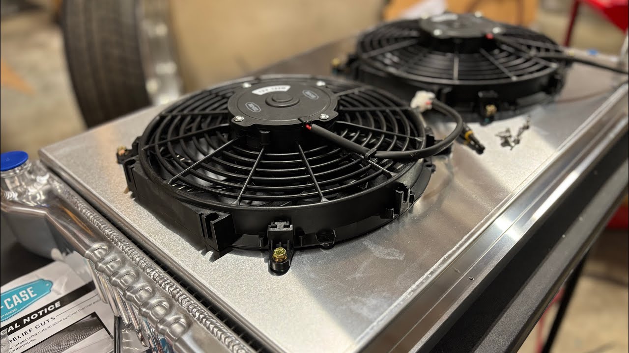 Installing Cold Case radiator with dual fans and wiring the relays to a Holley terminator X in a C10