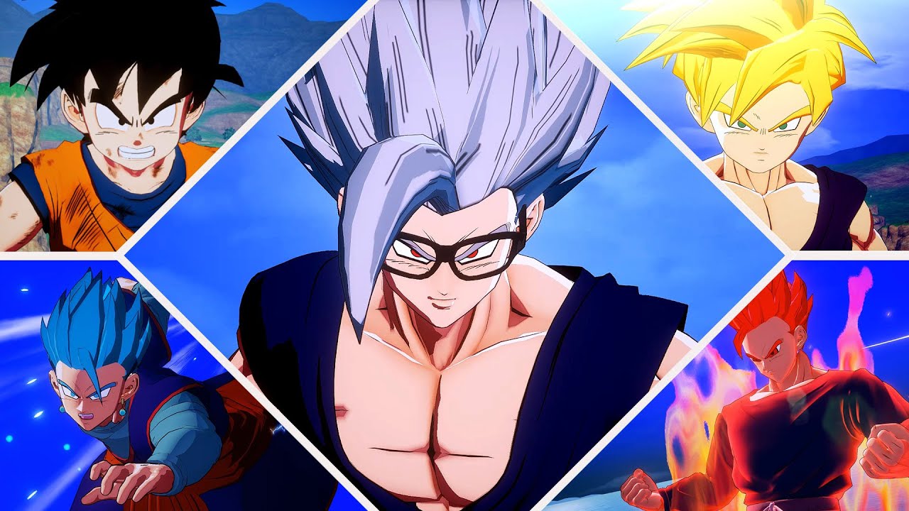 Gohan Transformations SSJ-SSJ1-2-PU-SSG-SSB-Ultimate-Beast | Dragon Ball Z Kakarot Mods