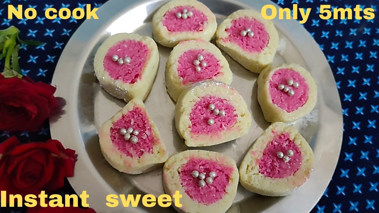 5నిIIల్లో స్టవ్ వెలిగించకుండా సూపర్ స్వీట్,5mts no cook instant sweet for any occassion,easy sweets