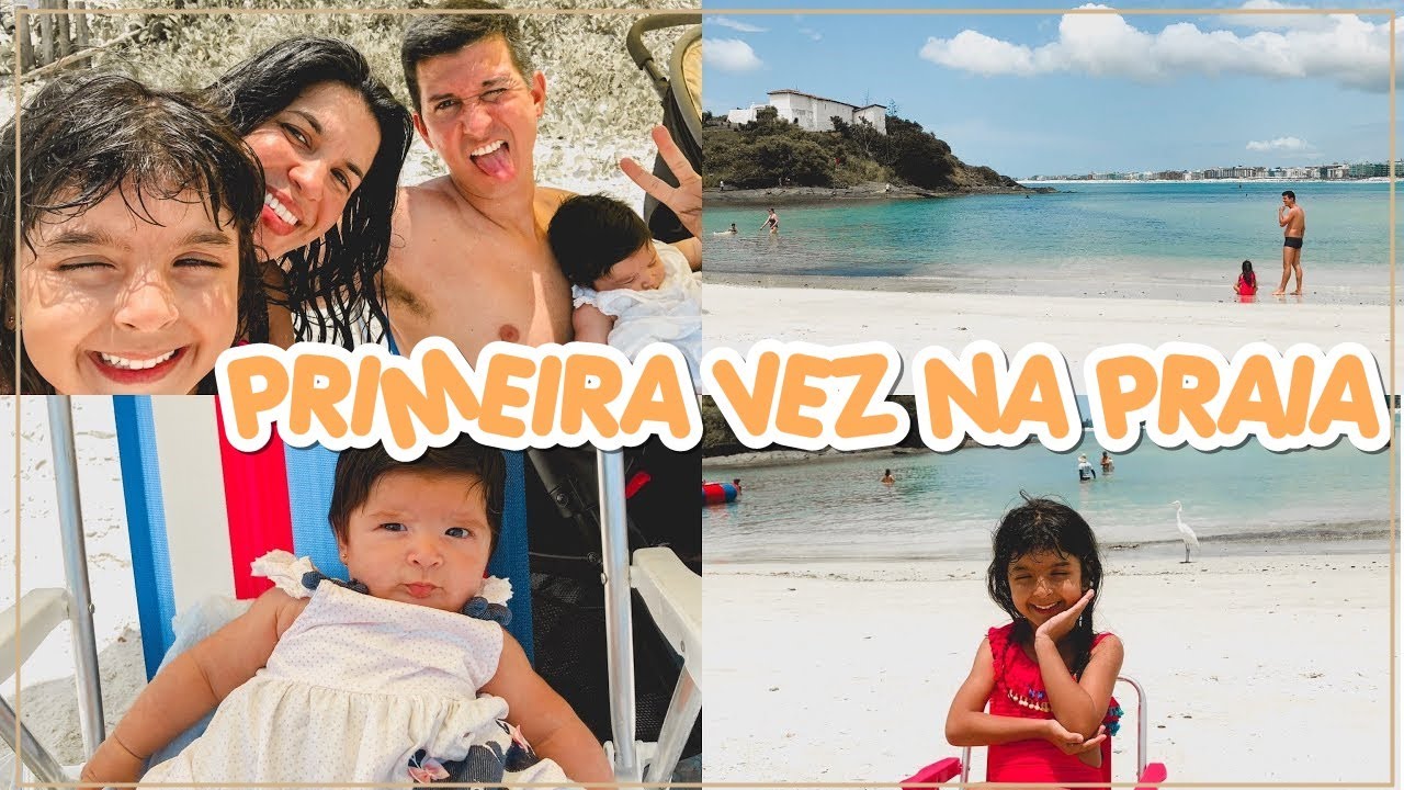 PRIMEIRA VEZ na PRAIA com BEBÊ de 2 MESES - Cabo Frio COM CRIANÇA: dia 1 | Ju Tomé