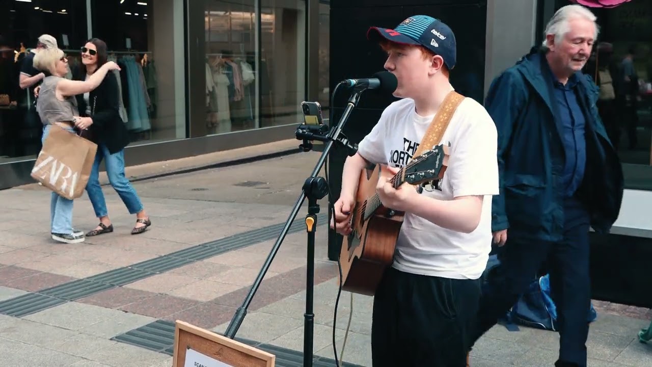 Fionn Whelan's Remarkable live performance of Thinking Out Loud by Ed Sheeran from Grafton Street