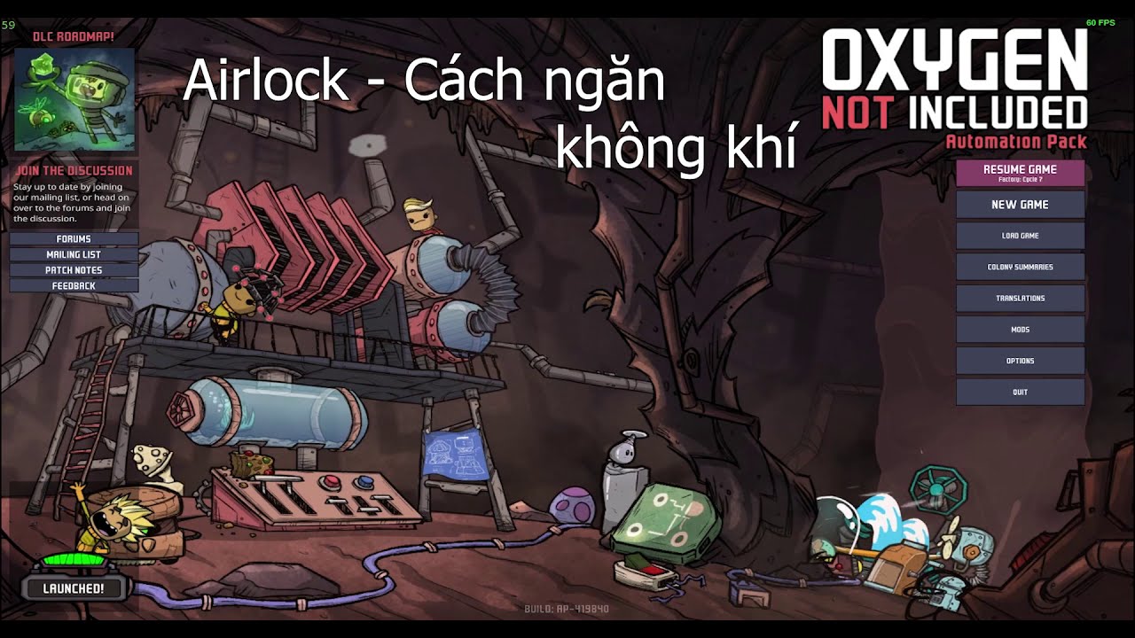 C&aacute;c loại kh&oacute;a ngăn (Airlock Guide) - Oxygen Not Included