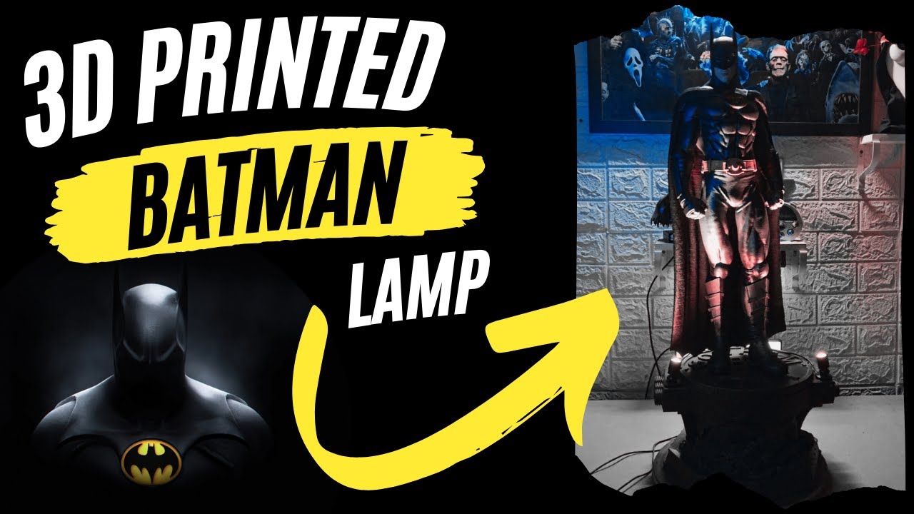 I Made a 3D Printed Batman Statue with Spotlights
