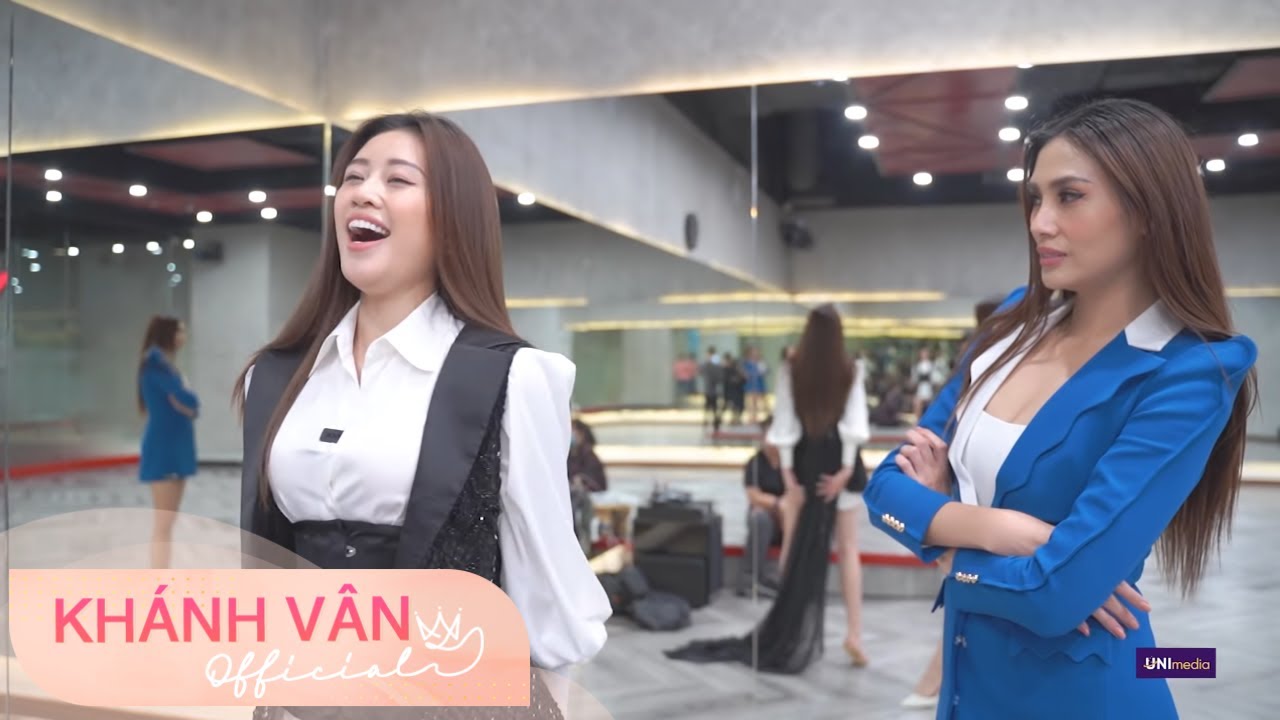KHÁNH VÂN TẬP LUYỆN CÙNG VÕ HOÀNG YẾN CHUẨN BỊ CHO MISS UNIVERSE