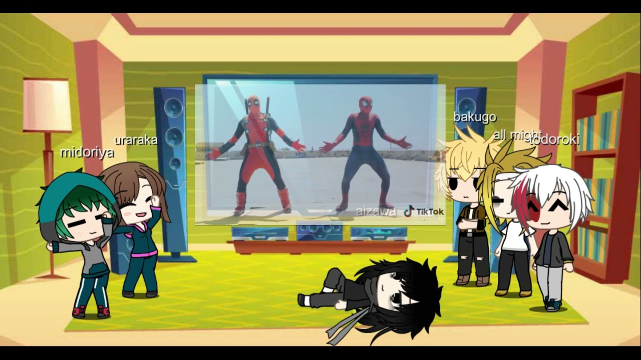 bnha reacciona a deadpool + tik toks + starwars (parte 2) gacha life