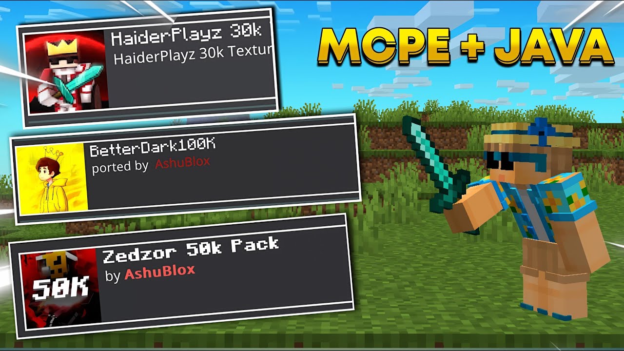Best 3 Minecraft YouTuber Texture Packs for MCPE/Java | Texture Packs for Minecraft PE/Java
