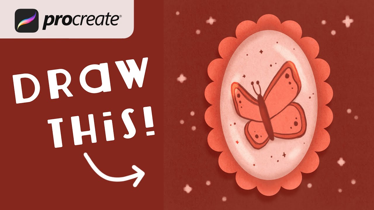 Procreate Step by Step Tutorial - Antique Butterfly - Digital Art - iPad Illustration for Beginners