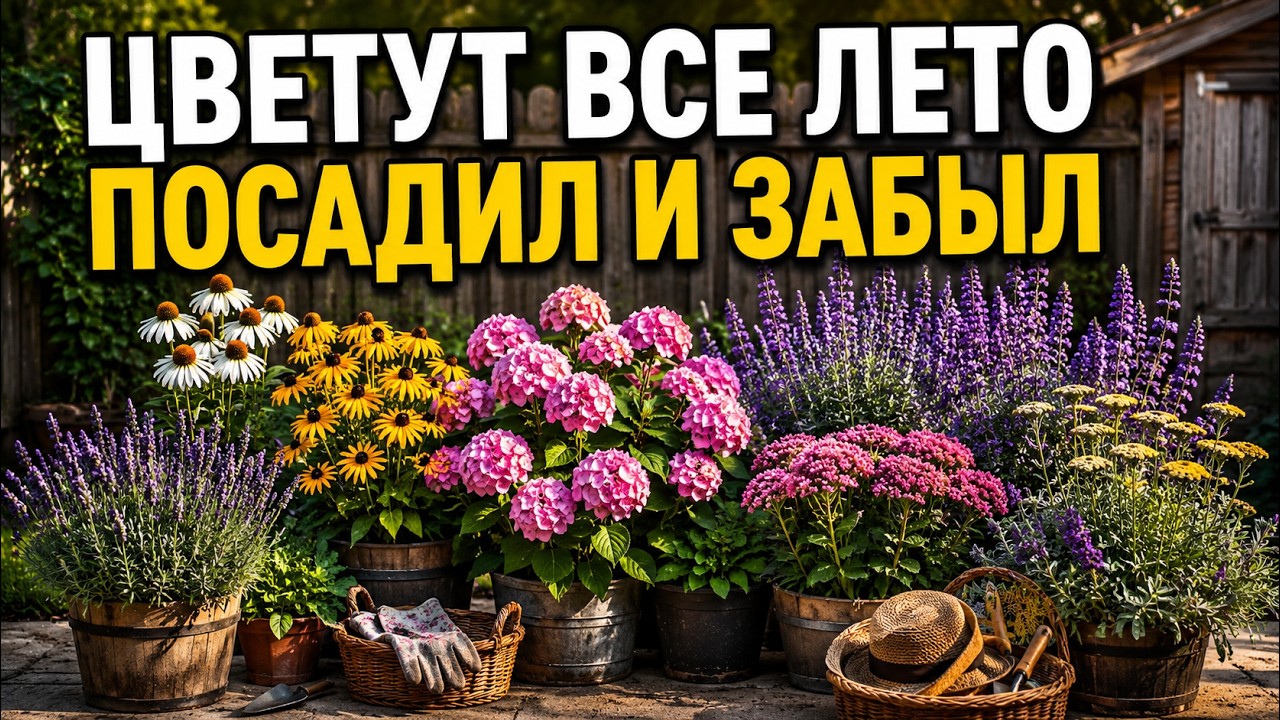 10 самых красивых многолетников для ленивых которые цветут все лето без полива